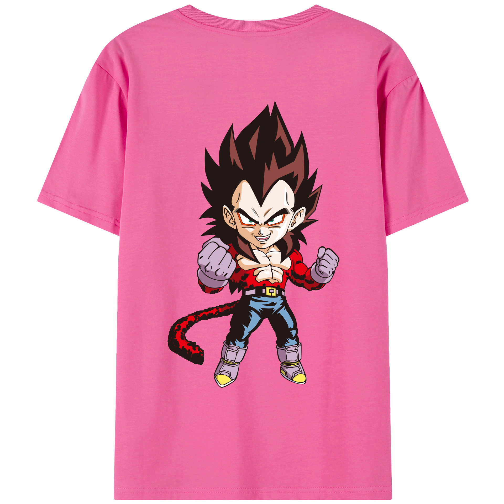 （画像用） ドラゴンボール ベジータ四世（Bejīta Yonsei）DRAGON BALL Vegeta IV レディース半袖Tシャツ(バックプリント)